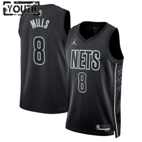 Dres Brooklyn Nets Patty Mills 8 Jordan 2022-23 Statement Edition Crno Swingman - Dječji